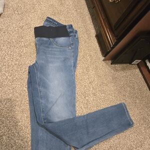 Old Navy Maternity Elastic Front Band Super Skinny Jeans. Mid Rise Size 6
